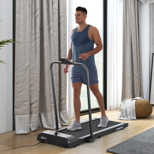 Foldable Walking Treadmill, LED Display and Wheels 1
