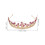 Pink Rose Bridal Headband Rhinestone Tiara Crown for Wedding Decor 3
