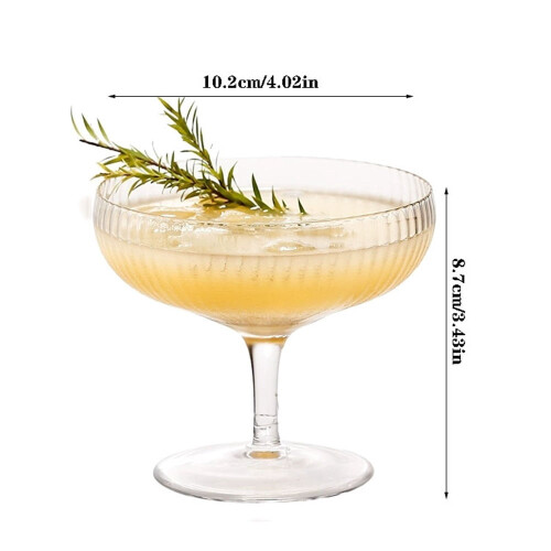 Champagne Glass Ribbed Body 1 Pcs 6.76 Oz 1