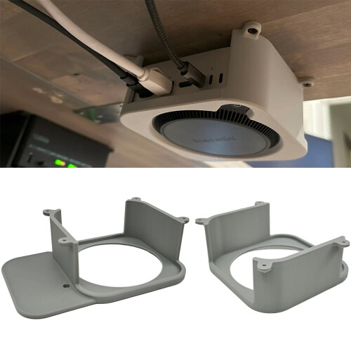 Under Desk Stand for Mac Mini 2024 M4/M4 pro Underdesk Bracket for Mac Mini M4 Accessories, Keep the Computer from Falling 1