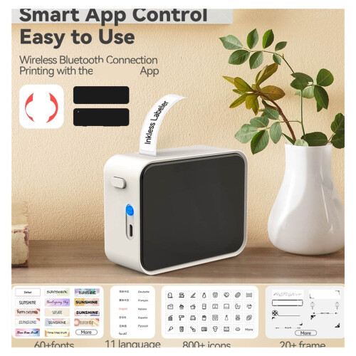 Label Printer Portable Mini Thermal Printer Without Ink Bluetooth Wireless Labeling Machine DIY 2