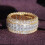18K Yellow Gold Plated Wide Eternity Ring with Cubic 3