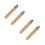 4Pcs Sturdy Wood Tool Handles Light Yellow Ergonomic File Replacement 6