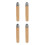 4Pcs Sturdy Wood Tool Handles Light Yellow Ergonomic File Replacement 9