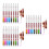24Pièces Marqueurs Pailletés Multi Couleurs Plastique Double Lignes 4