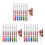 24Pièces Marqueurs Pailletés Multi Couleurs Plastique Double Lignes 5