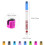24Pièces Marqueurs Pailletés Multi Couleurs Plastique Double Lignes 9