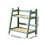 Wooden Rattan Double-Layer Desktop Storage Rack Green 3