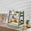 Wooden Rattan Double-Layer Desktop Storage Rack Green 5