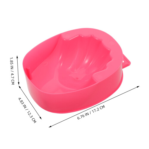 4Pcs Nail Soaking Bowls for Manicure Pink Plastic Finger Soaker 2
