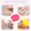 4Pcs Nail Soaking Bowls for Manicure Pink Plastic Finger Soaker 8