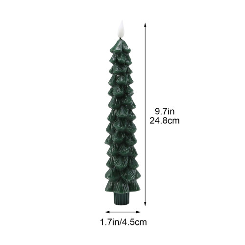 Flammeløse julelys 9,7 tommer ægte voks 2