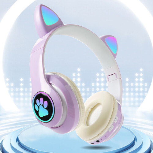 Ασύρματα ακουστικά Bluetooth με χαριτωμένα αυτιά και σχέδιο ζώων για δώρο κοριτσιών 2