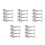 20Pcs Alloy Chopstick Rack Sturdy Tableware Organizer in Silver 7