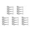 20Pcs Alloy Chopstick Rack Sturdy Tableware Organizer in Silver 9