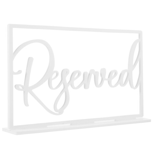 2St Minimalistisch Acryl Reserved Kaarten Wit Voor En Party 1