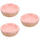 3Pcs Compact Pink Ceramic Hamster Feeder Bowls for Small Pets 9