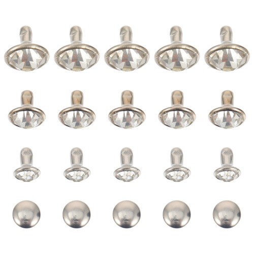 120Pièces Rivets Punk Argentés Pour , Sacs Couture DIY 2