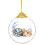 Golden Easter Glass Pendant 2D Flat Ornament 4