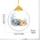 Golden Easter Glass Pendant 2D Flat Ornament 2