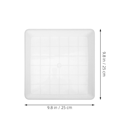 2Pcs Thickened White Plastic Pot Water Trays Square Saucers for Plants 2