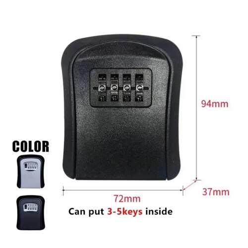 Key Keeper Combination Lock Wall Mounted Waterproof 4 Digits Passwords 5 Keys Storage Box Easy,Multiple Options Available 2