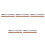 10Pcs Non-Slip Cork Backed Metal Ruler Dual Inch Centimeter Scale 4