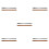 10Pcs Non-Slip Cork Backed Metal Ruler Dual Inch Centimeter Scale 5