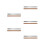 10Pcs Non-Slip Cork Backed Metal Ruler Dual Inch Centimeter Scale 8