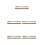 10Pcs Non-Slip Cork Backed Metal Ruler Dual Inch Centimeter Scale 9