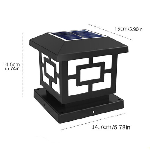 Solar Column Light Outdoor Courtyard Front Door Wall Light 2