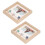 Innovative Shadow Box Display Frame, Wooden Keepsake Frame For Multi-functional Display, 2Packs In Light Oak 2