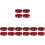 Rood Auto Beschermstrip Sill Scratch-Guard Buigzaam 2