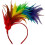 Hairband Vintage Feather Design Dark Red 2