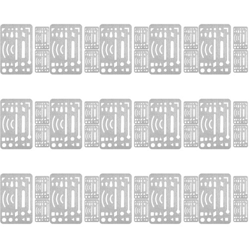45Pcs Silver Erasing Shield Metal Tool for Drawing and Craft Drafting 1