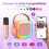 Mini Karaoke Machine Portable Bluetooth Speaker with 2 3