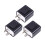 Black Motorcycle Flasher 3Pcs 1.9X1.3in 4