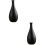 2Pcs Black Ceramic Flower Vase Simplicity Style for Home 5