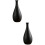 2Pcs Black Ceramic Flower Vase Simplicity Style for Home 6