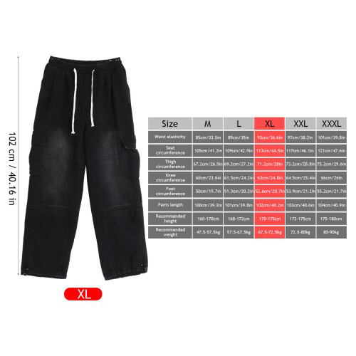 Jeans Large Cargo Large Jambe Détendu 2