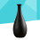 2Pcs Black Ceramic Flower Vase Simplicity Style for Home 8