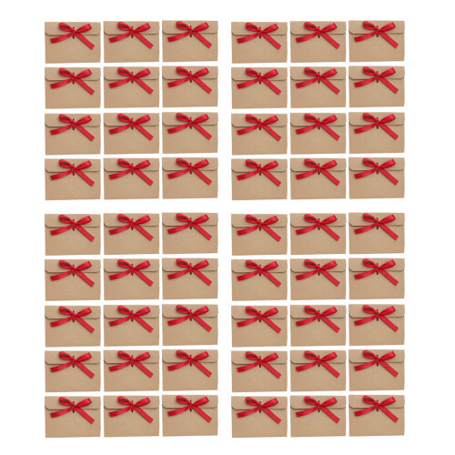 150Pièces Enveloppes En Kraft Marron Décor Festif 1