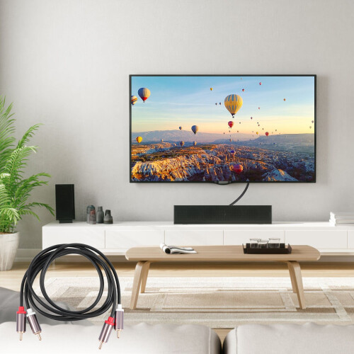 Câble Adaptateur Audio Robuste À Isolation Tressée Noir 2