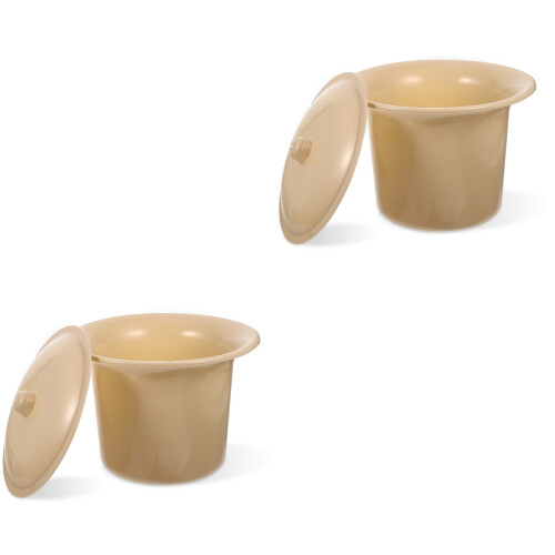 2Pièces Pot Urinaire Couvert Khaki En Épais Usage 1