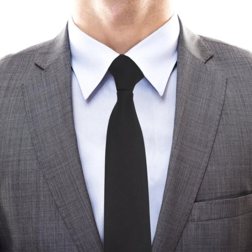 Solid Color Clip-On Neck Tie Adjustable Pre-Tied 2
