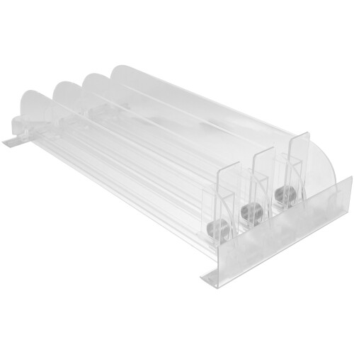 6Pcs Transparent Drink Shelf Pusher Plastic Organizer for Shops 1
