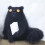 Wool Felt Cat and Opossum Figurines Handmade 2pcs 2