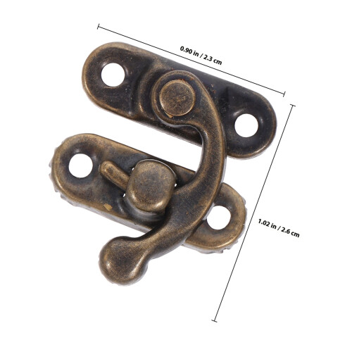 20 Pcs Box Clasp Latch Lock Catch Drawer Hatch Antique Bronze Hook 1