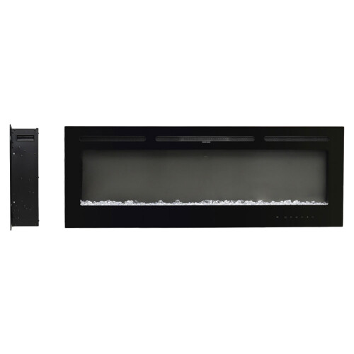 80 Inch Recessed & Wall Mounted Electric Fireplace with Remote 1