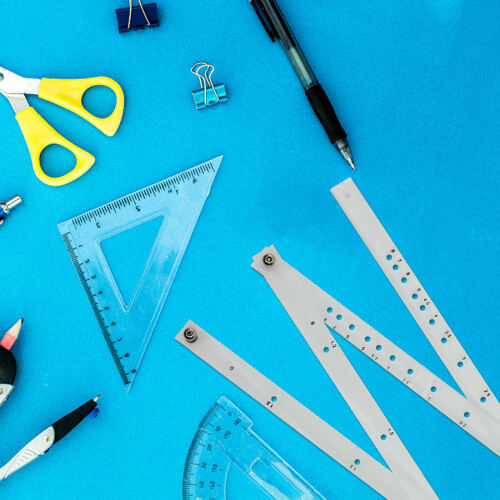 5Pièces Règles De Blanches Légeres Portable Pour École 2